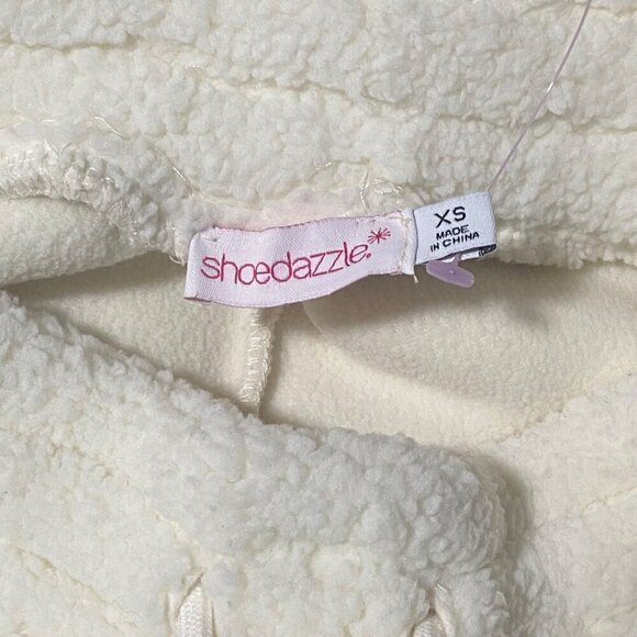 NEW Shoe Dazzle Furry Fleece Joggers in Cream Size XS - Picture 6 of 7